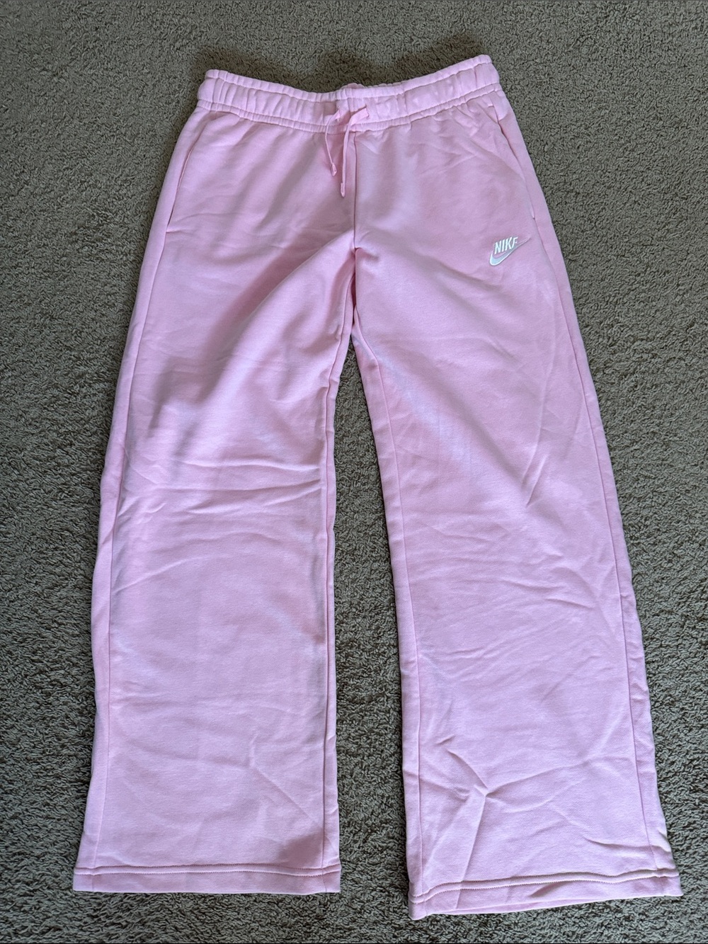 Nike Women’s Pink Fleece Joggers with Drawstring